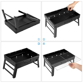 Uten charcoal grill stainless steel body for durable outdoor use.