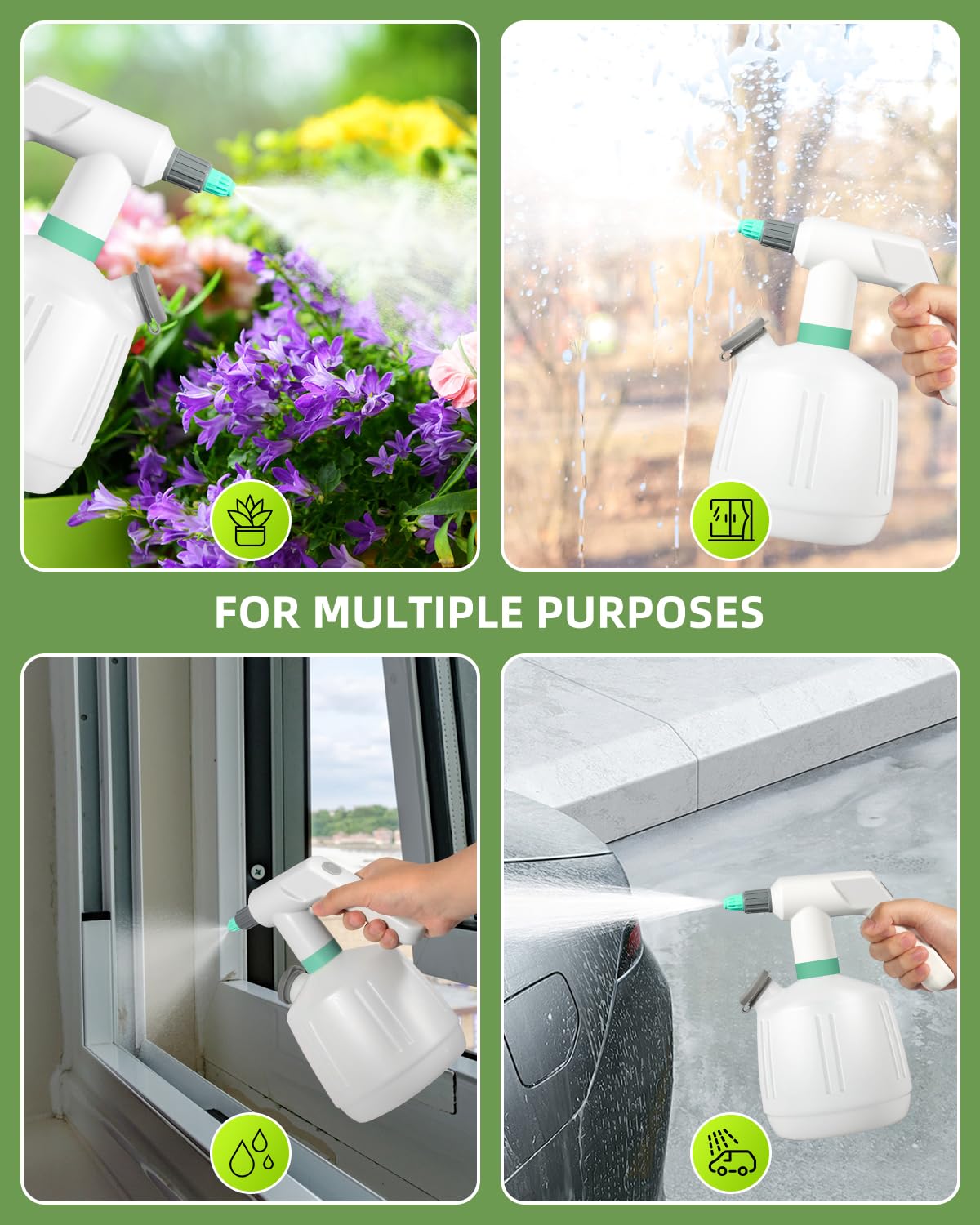 Uten long runtime up to 2 hours supports extended spraying sessions.