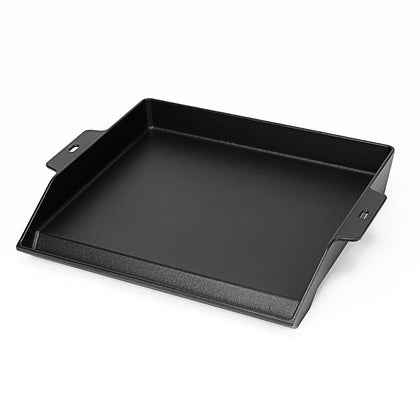 Utheer 17x13 cast iron griddle top view showing large cooking area and even heat