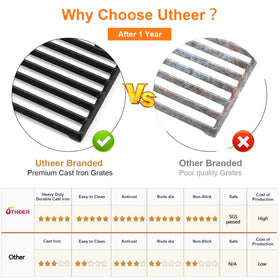 UTheer 18-inch Charbroil grate 463673517 for even browning