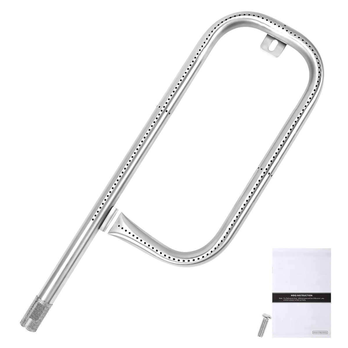 Utheer 60040 burner tube for Weber Q-series, side view, compatible and long-lasting.