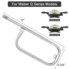 Utheer 60040 stainless-steel burner tube closeup highlighting corrosion resistance and heavy-duty construction.