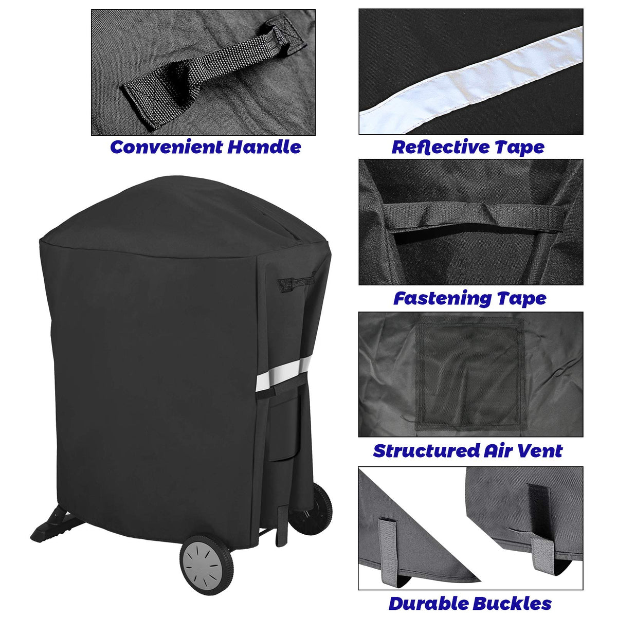 Utheer 7113 fits Weber Q-series grills with cart.