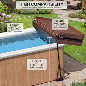 Utheer adjustable-height-width fit suits many rectangular hot tubs