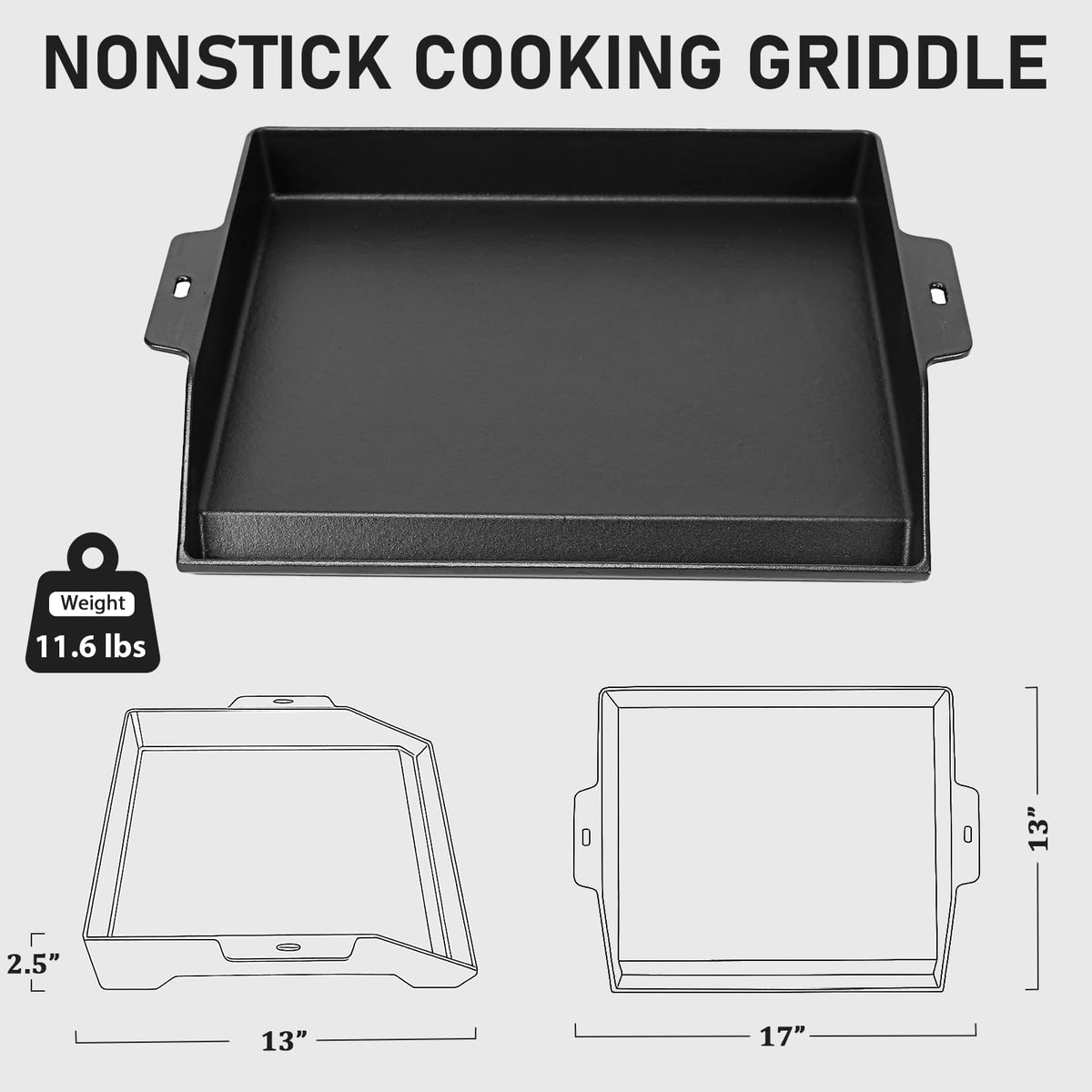 Utheer griddle in use on a gas grill for versatile cooking