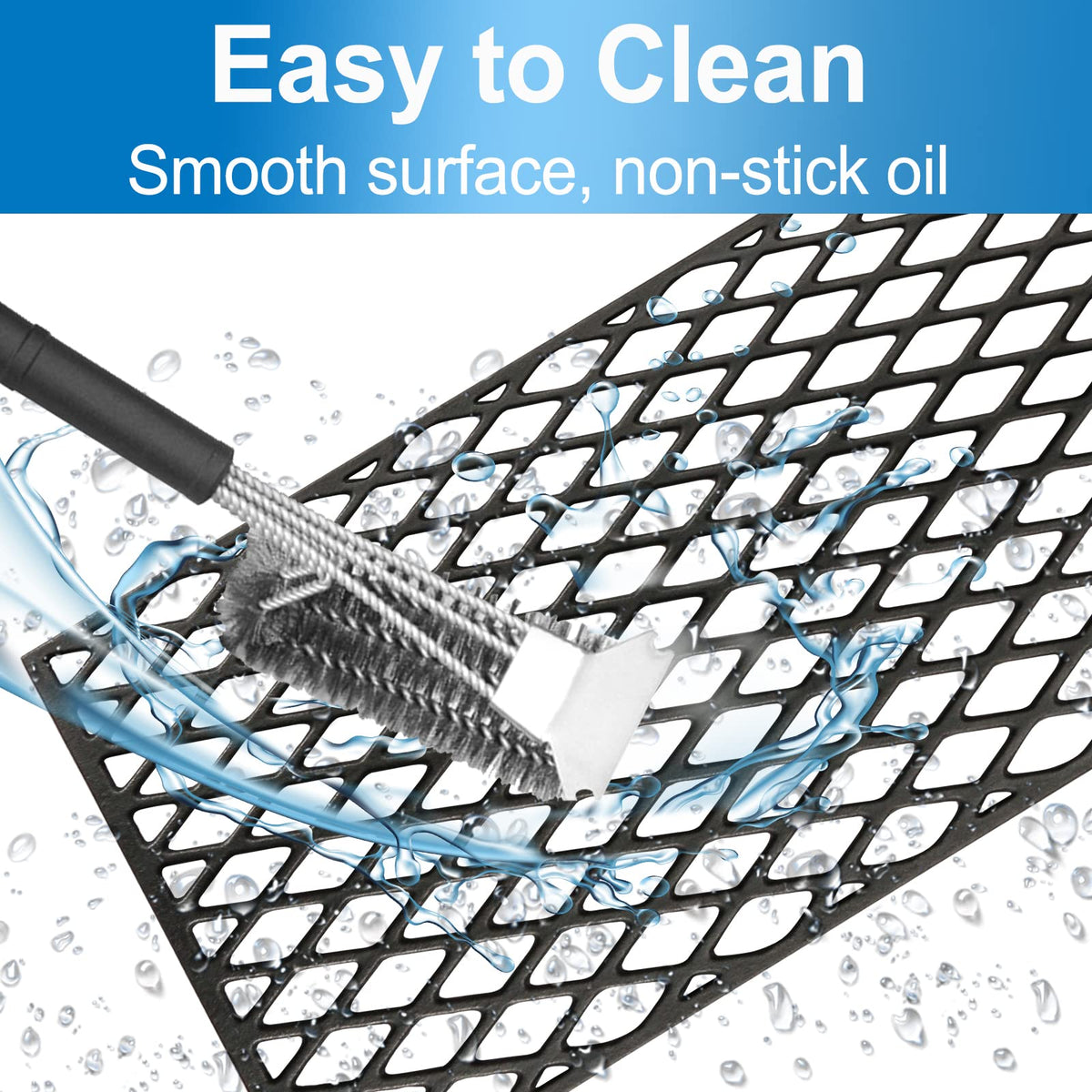 Utheer replacement cast iron grill grate pair, upgrade durability and heat retention
