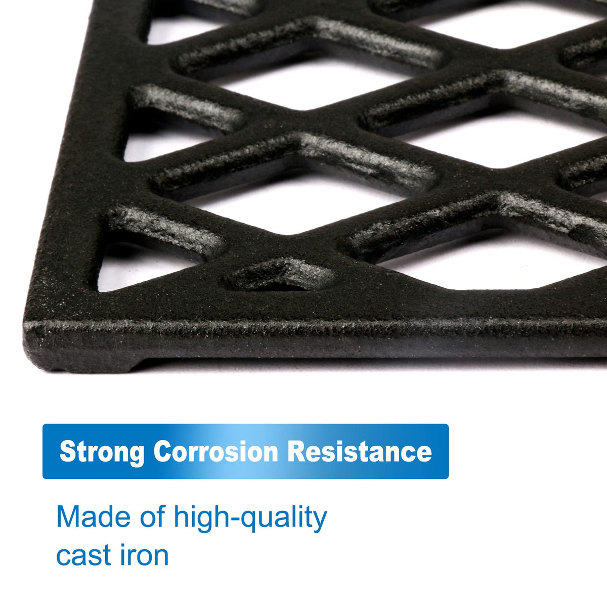 Utheer cast iron grill grate for wood pellet grills, even heat and steady sear across grill bars