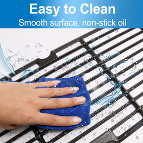 Utheer cast iron grill grates easy cleaning, wipe away oil and residue.