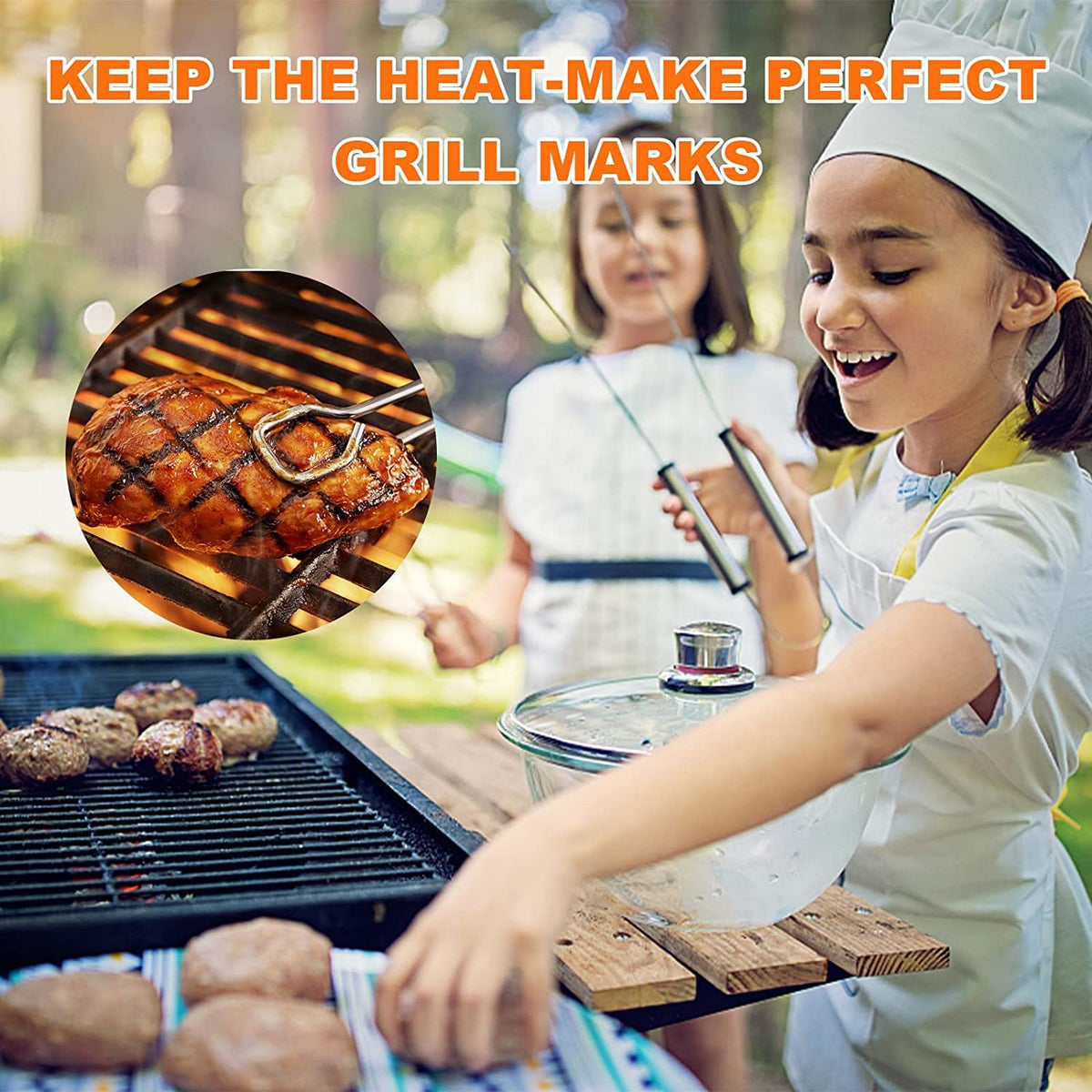 UTheer cast iron grate highlighting even heat distribution feature
