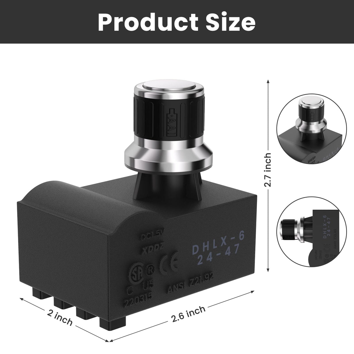 Utheer chrome-coated push button igniter supports quick starts on popular gas grills.