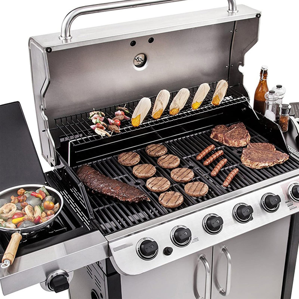 UTheer easy-clean cast iron grate after cooking