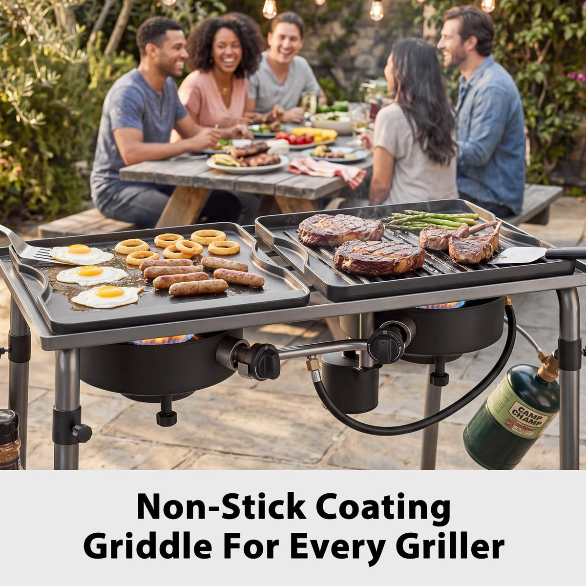Utheer easy-clean, pre-seasoned griddle with simple maintenance