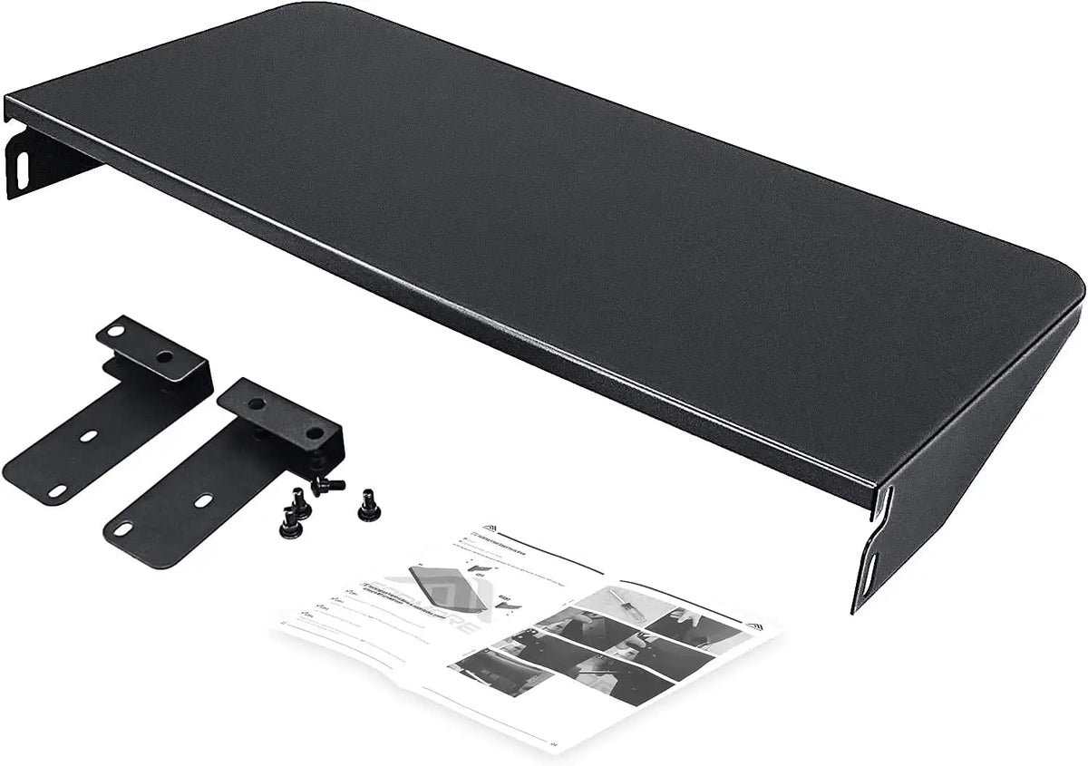 Utheer front shelf attached to Traeger Pro 22 adds extra prep space for sauces