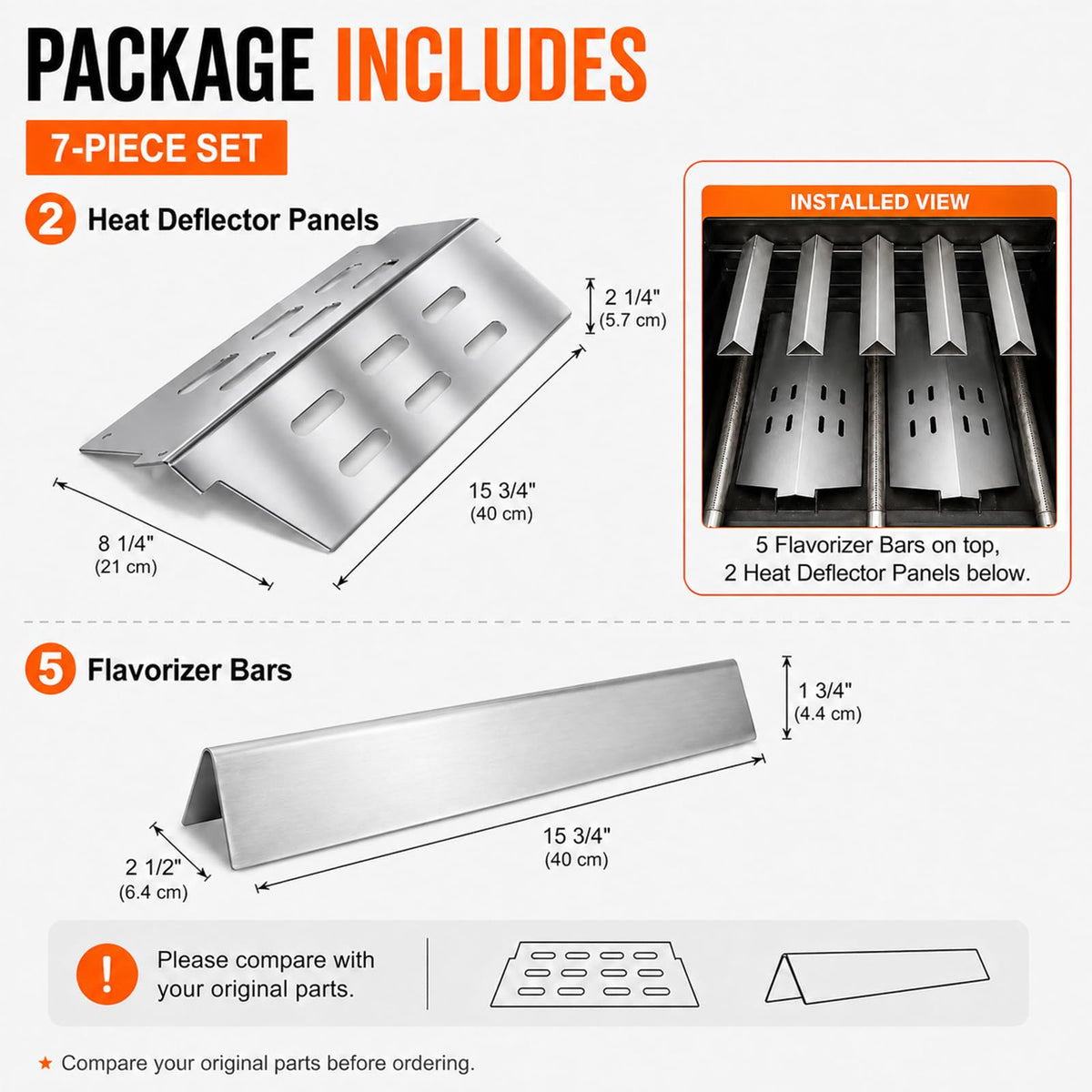 Utheer Genesis 300 bars aligned on grill for consistent cooking surface