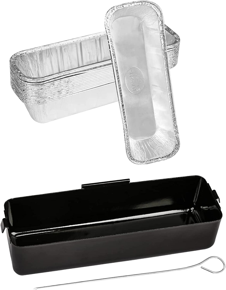 Utheer grease catcher for Camp Chef griddle front-mount keeps drips contained.