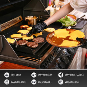 Utheer grease groove design channels oil away for easier cleanup.