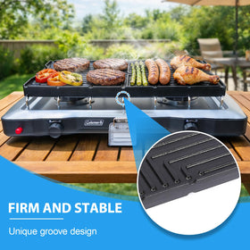 Utheer griddle no wobble base stays stable during cooking.
