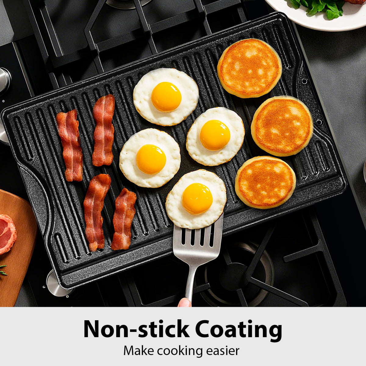 Utheer griddle oven-to-stovetop compatibility for versatile cooking.