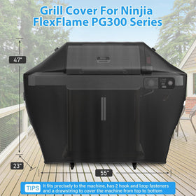 Utheer grill cover fits Ninja PG300/PG301 with precise dimensions for reliable outdoor use.