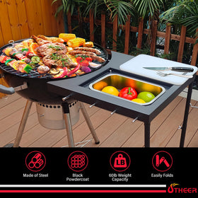 Utheer height-adjustable grill table supports customizable cooking height