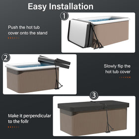 Utheer heavy-duty frame supports heavy spa covers for frequent use