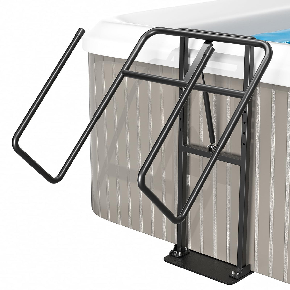 Utheer hot tub cover lift with hydraulic rod enables smooth one-handed operation