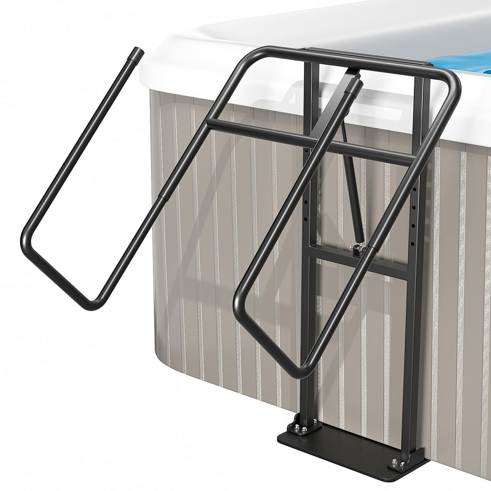 Utheer hot tub cover lift with hydraulic rod enables smooth one-handed operation