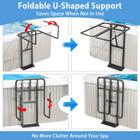 Utheer hot tub cover lift provides wide compatibility for various spa shapes