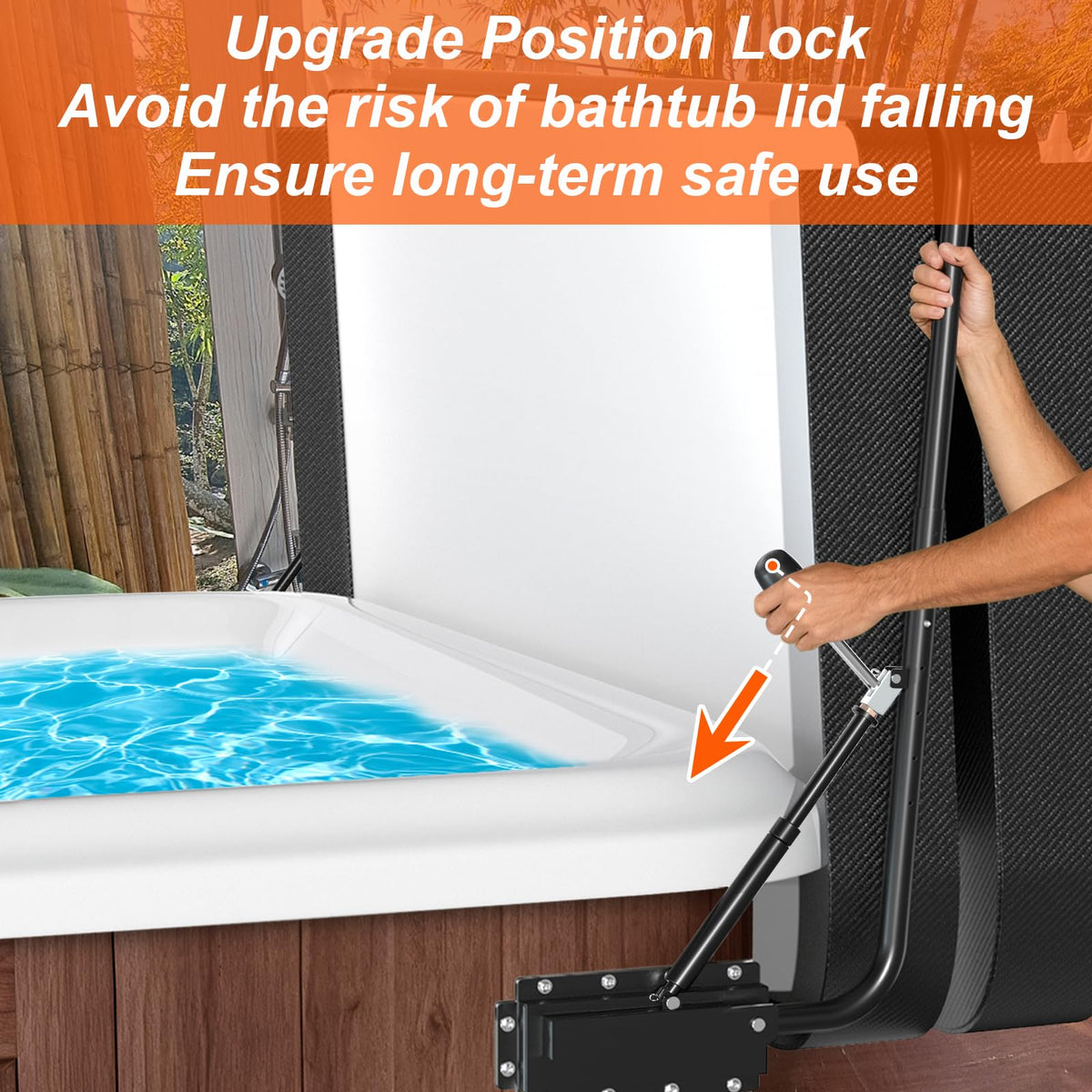 Utheer hot tub cover lifter two-side mounting bracket for simple installation.
