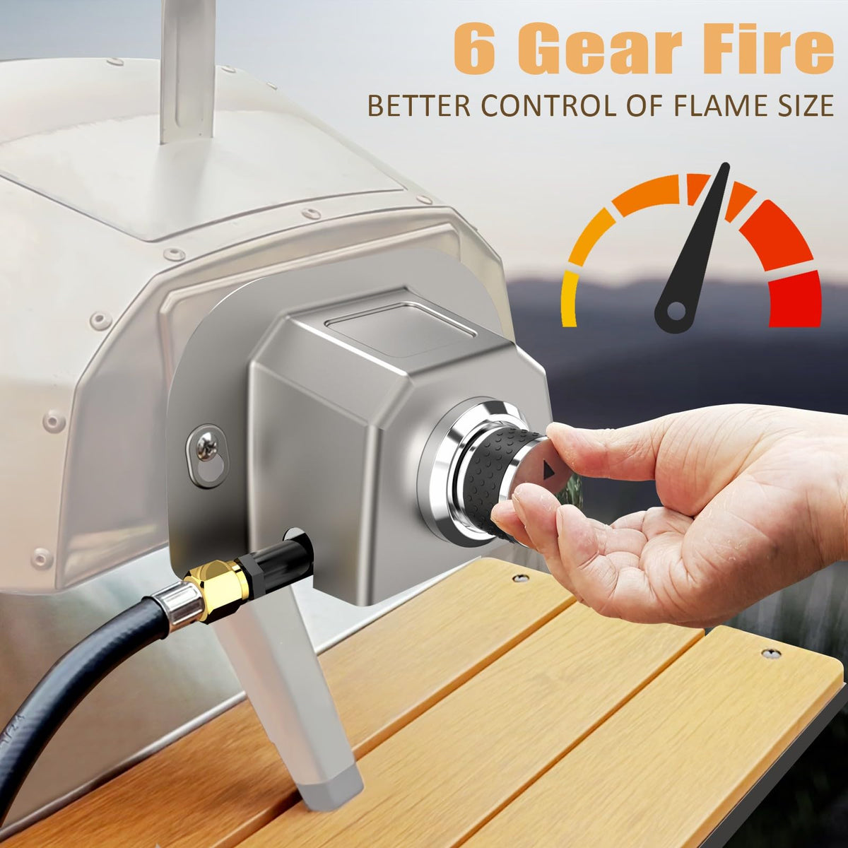 Utheer Karu 2 gas burner mounted for versatile cooking.
