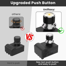 Utheer pulse ignition button provides controlled activation and simple shutoff.