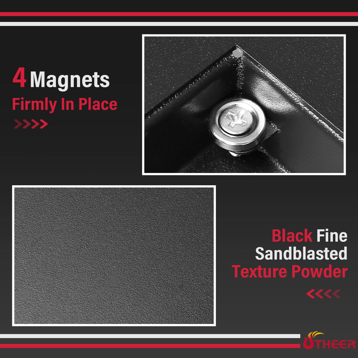 Utheer sandblasted matte finish adds style and protection.