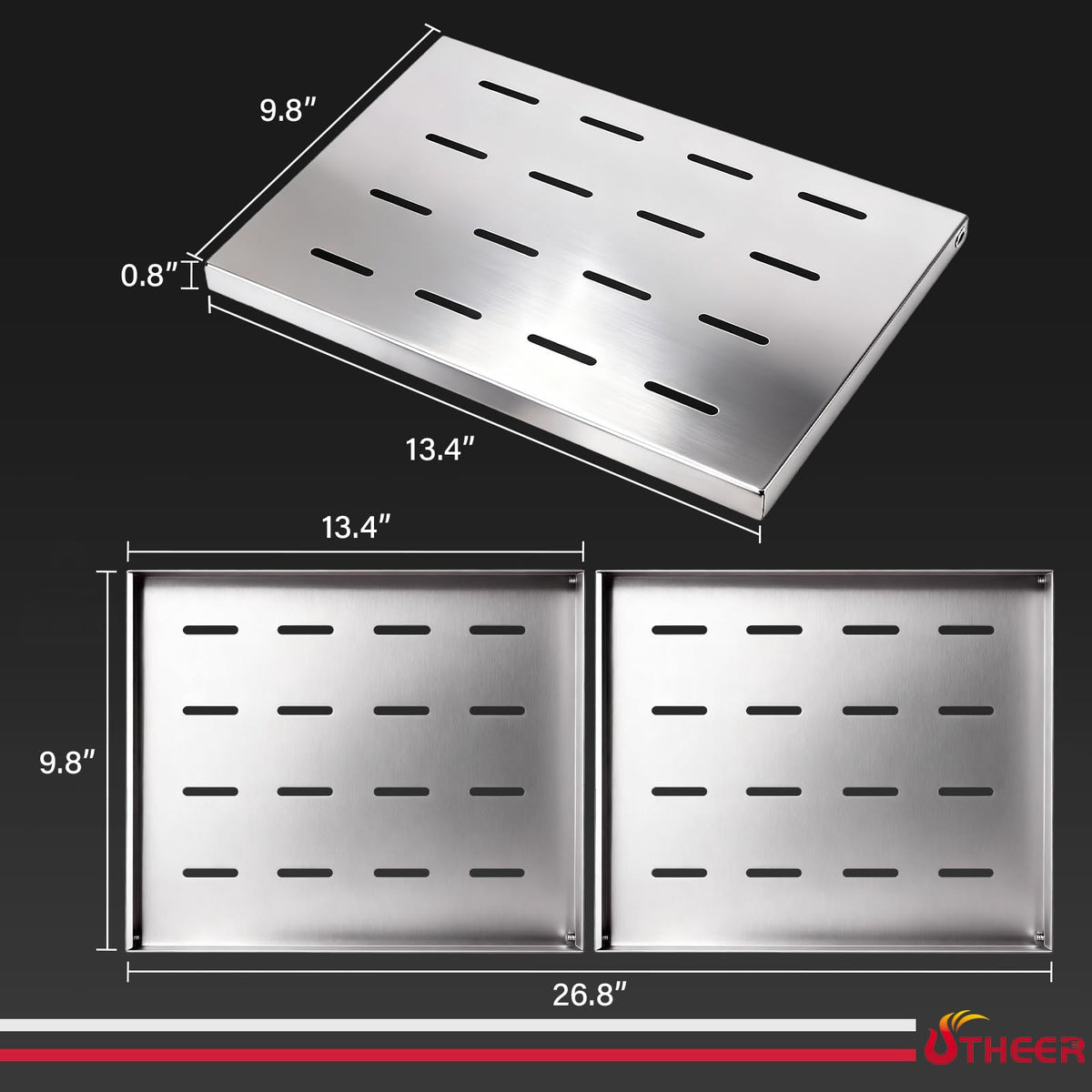 Utheer stainless steel griddle rack, durable for high-heat outdoor cooking