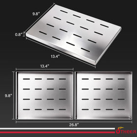 Utheer stainless steel griddle rack, durable for high-heat outdoor cooking