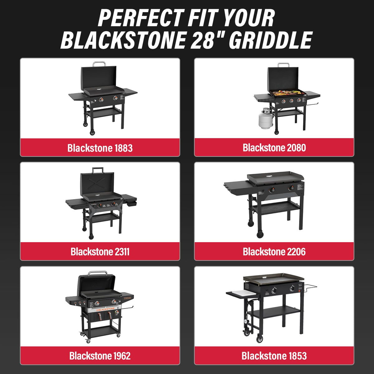 Utheer two-pack clip-on griddle rack on Blackstone 28-inch, quick tool-free installation