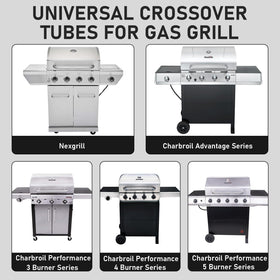 Universal grill crossover replacement for easier grill repairs.