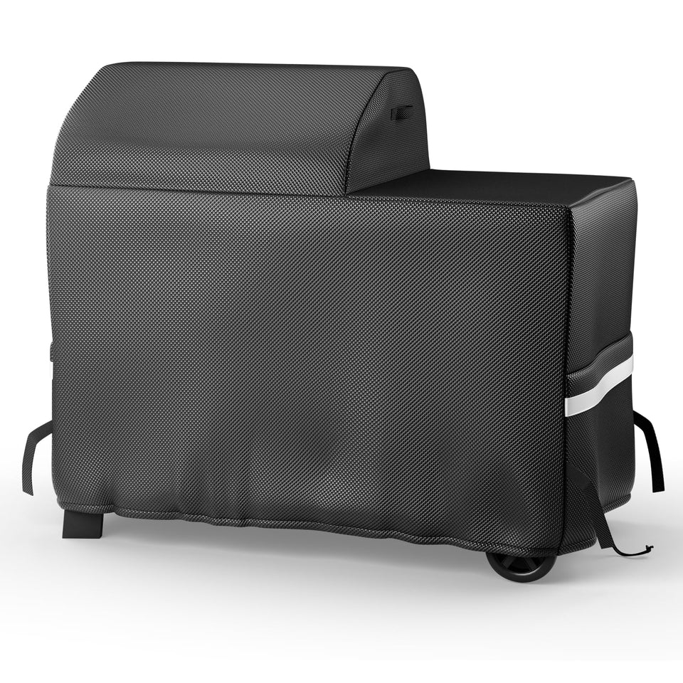 Utheer Woodridge fit cover for Traeger TFB86MLH showing precise fit and coverage