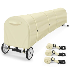 Uthem 20ft pool solar reel cover protects the reel from sun, rain, and debris.