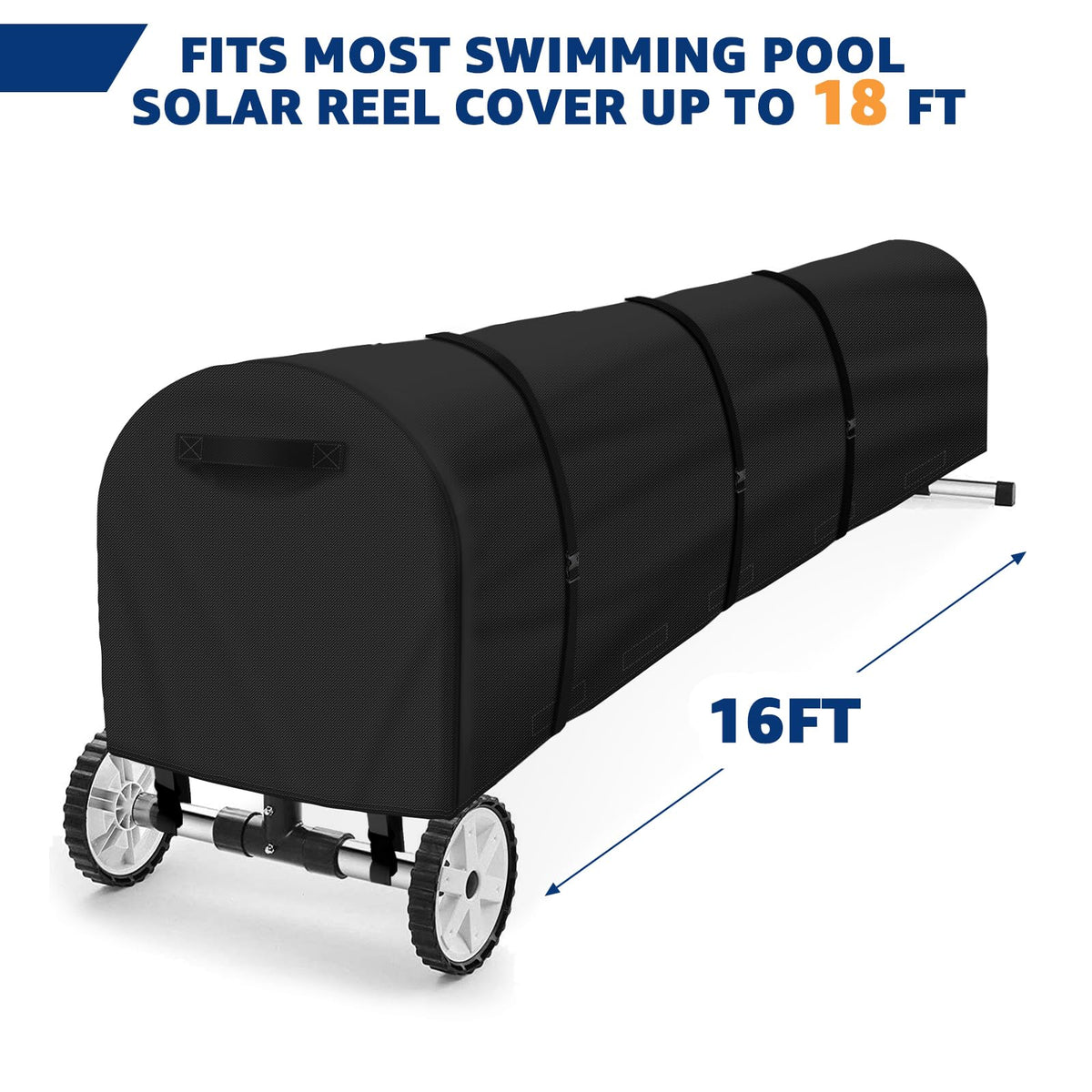 Uthem 420D Oxford fabric reel cover guards solar blanket from sun and salt.