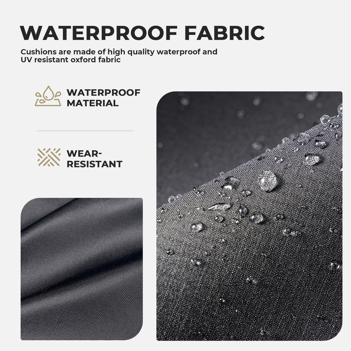 Uthem cushion features a hidden zipper for a neat, removable cover