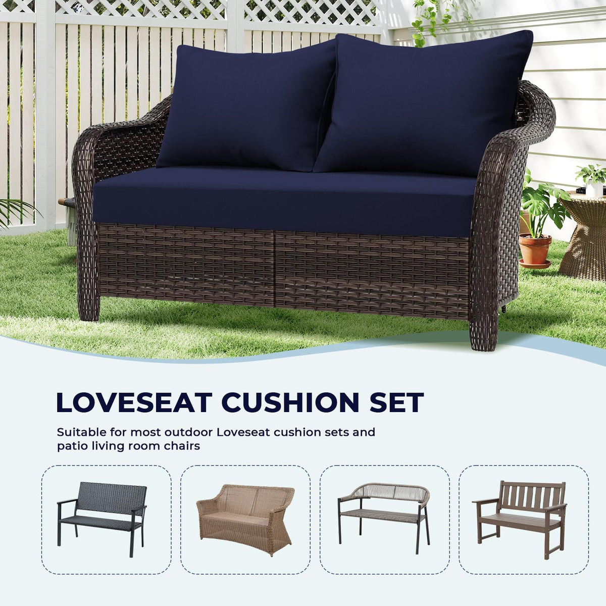 Uthem removable cover with hidden zipper keeps cushions neat and easy to clean.