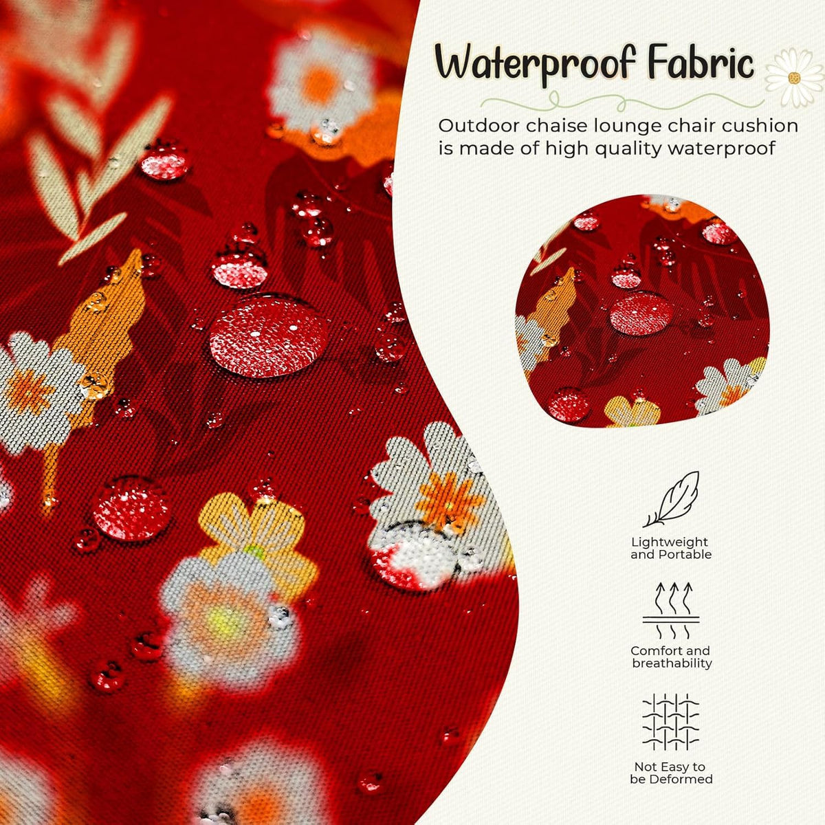 Uthem cushion anti-slip back cover keeps it firmly in place.