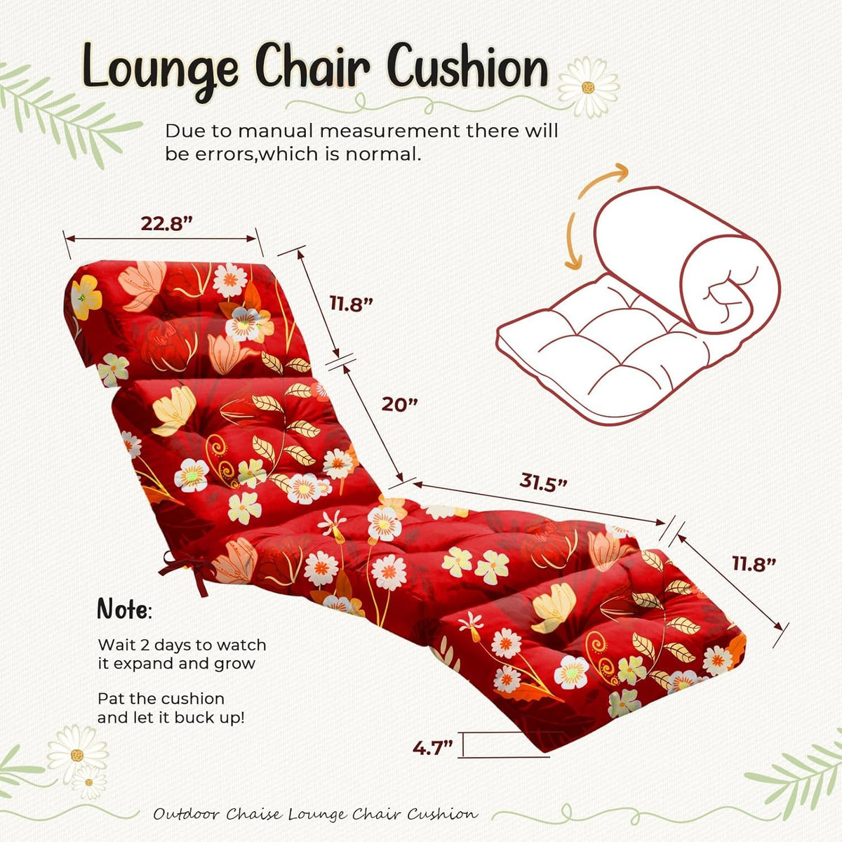 Uthem chaise cushion strap system ensures secure fit on lounge chairs.