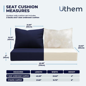 Uthem back cushion 22x16 inches with lumbar support for better posture on outdoor furniture.
