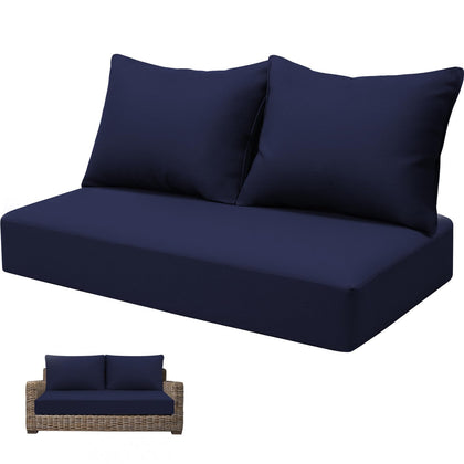 Uthem outdoor loveseat seat cushion 46x24 inches for comfortable all-day patio lounging.