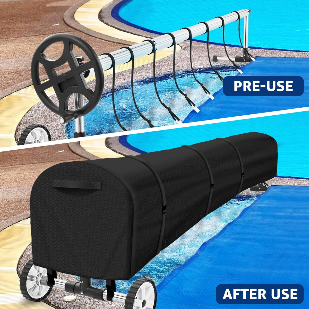 Uthem side handles enable easy rolling and removal.
