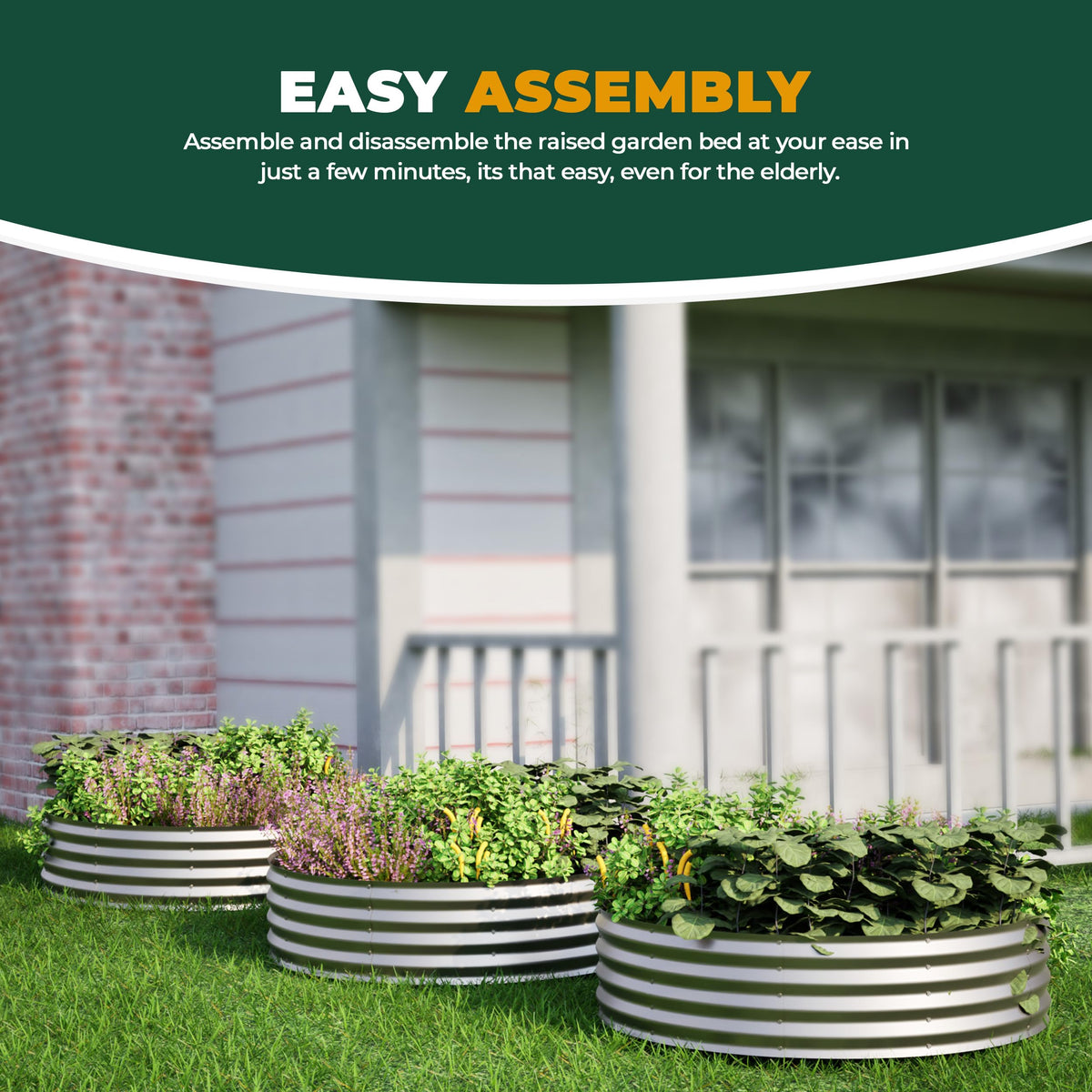 Simple, tool-free assembly helps you start planting quickly.
