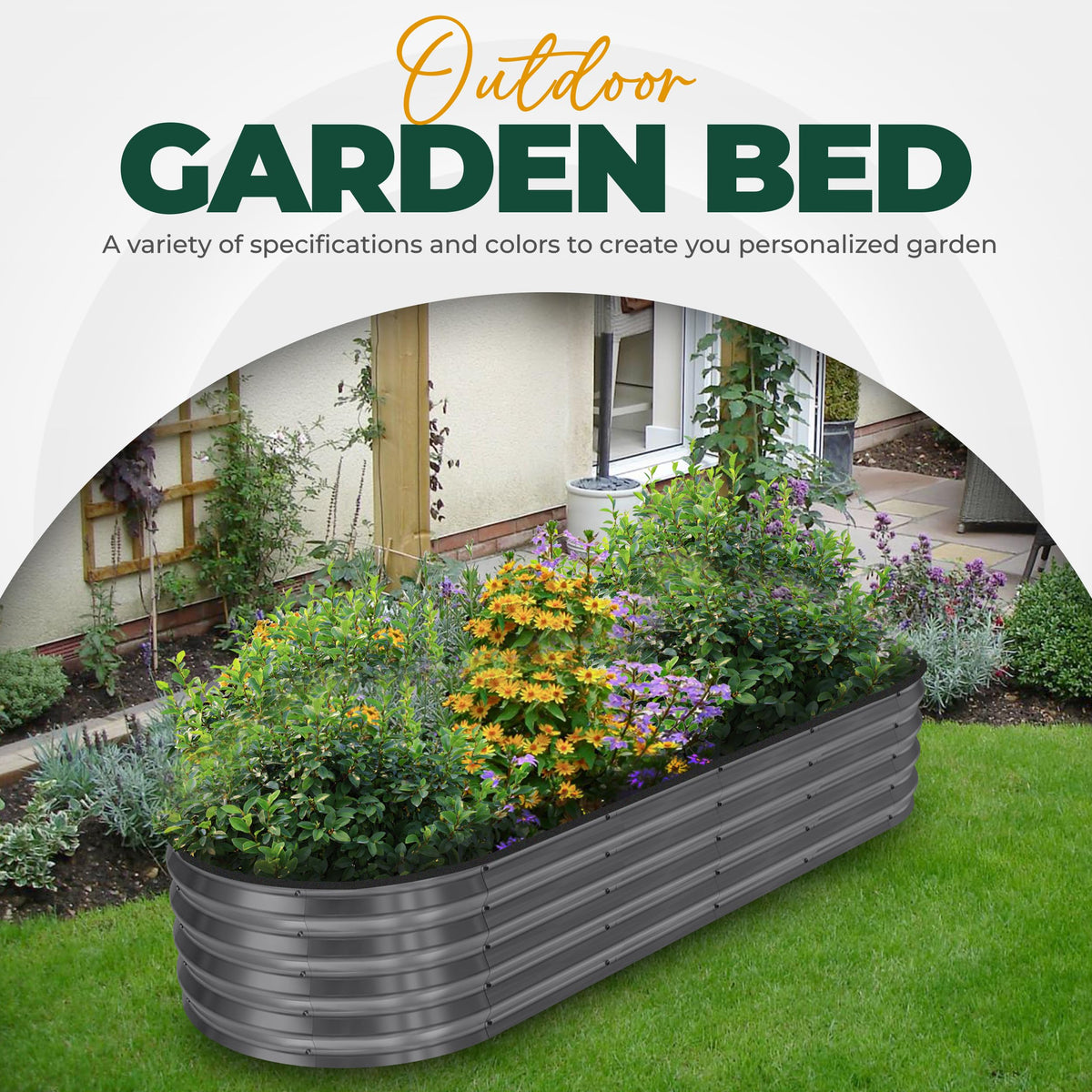 Utopia Home durable galvanized finish resists rust outdoors