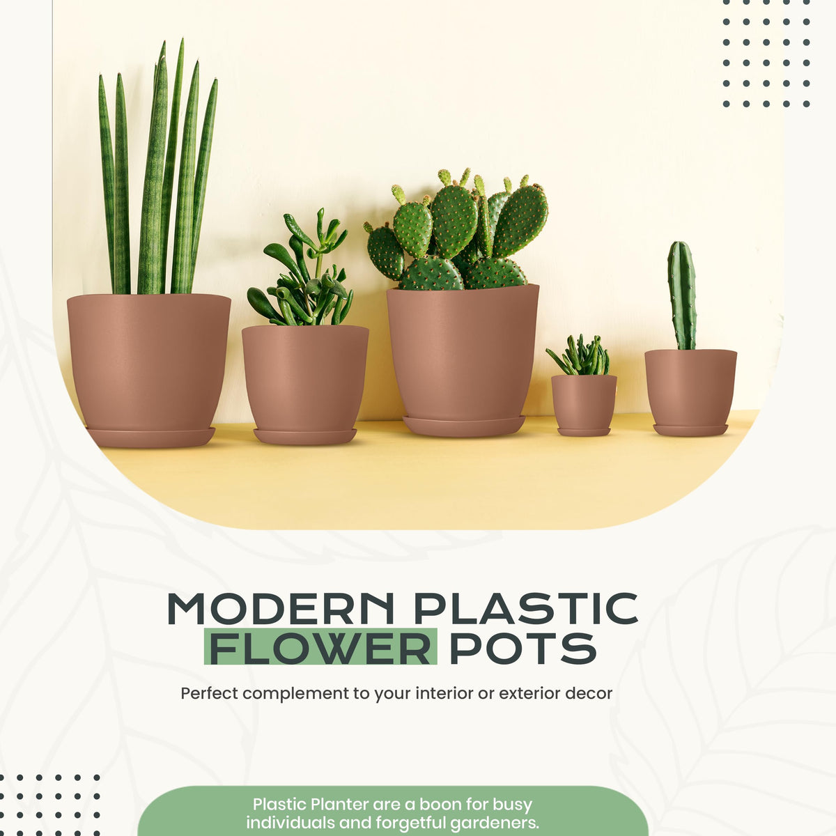Utopia Home 4.8-inch plant pot with drainage for mini plants.