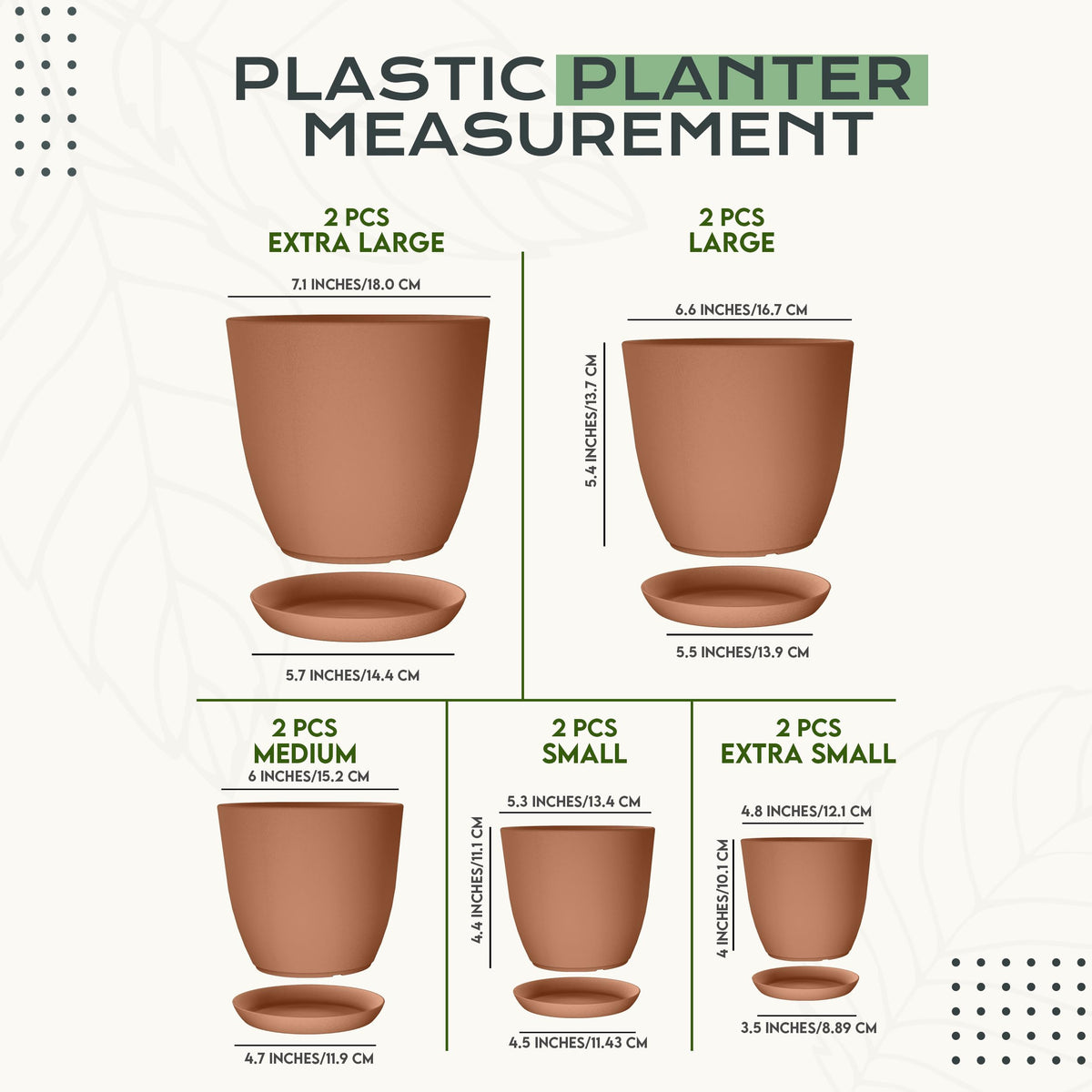 Utopia Home 6.6-inch plant pot with drainage for succulents and small plants.
